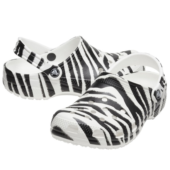 CROCS Shoes - Crocs Zebra Classic Animal Print Clogs